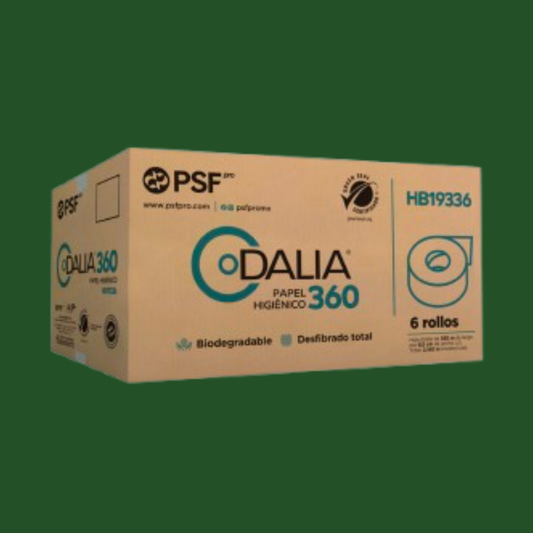 PAPEL HIGIENICO DALIA JUMBO 360 MTS C/6 HB19336